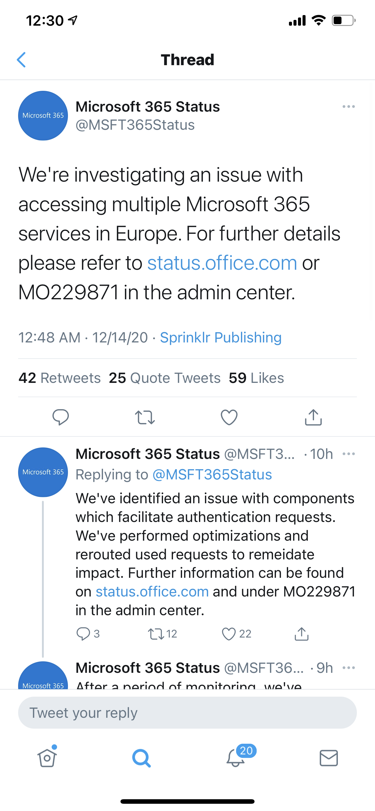 microsoft office 365 outage