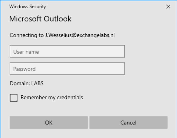 outlook authenticator