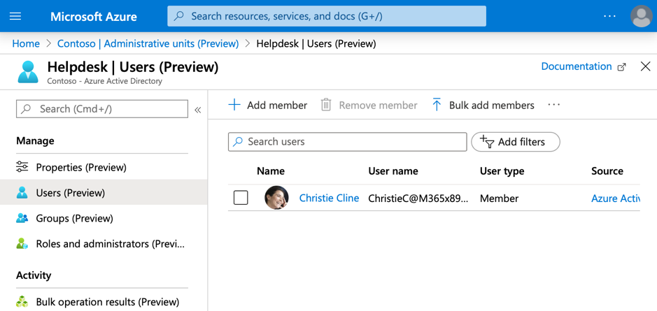 Administrative Units Management In Azure Active Directory