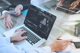 Businessman at laptop