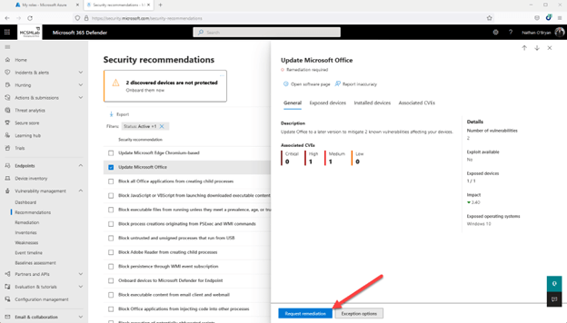 Microsoft Defender Vulnerability Management