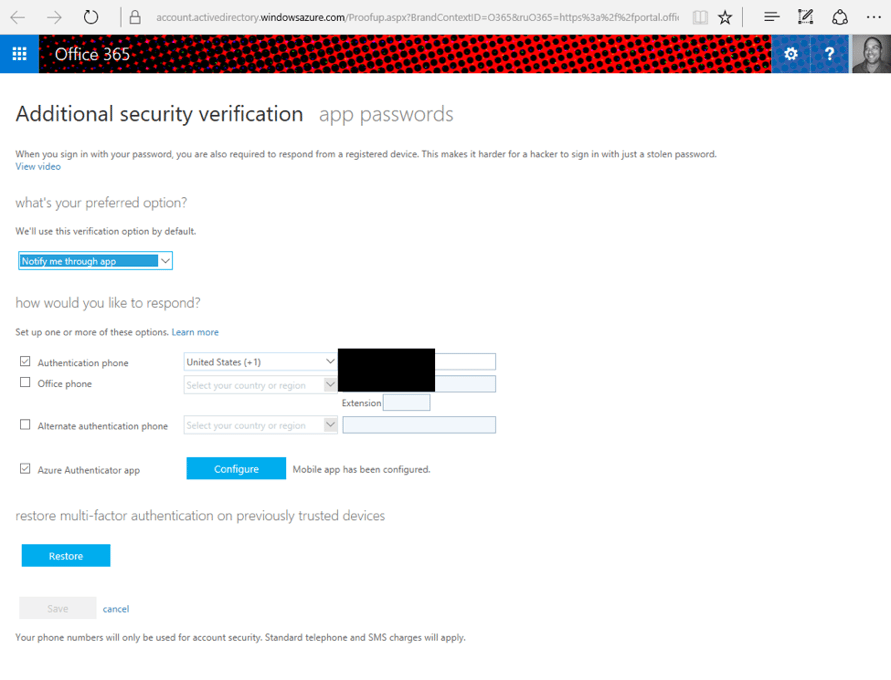 Using Multi Factor Authentication For Office 365 8095